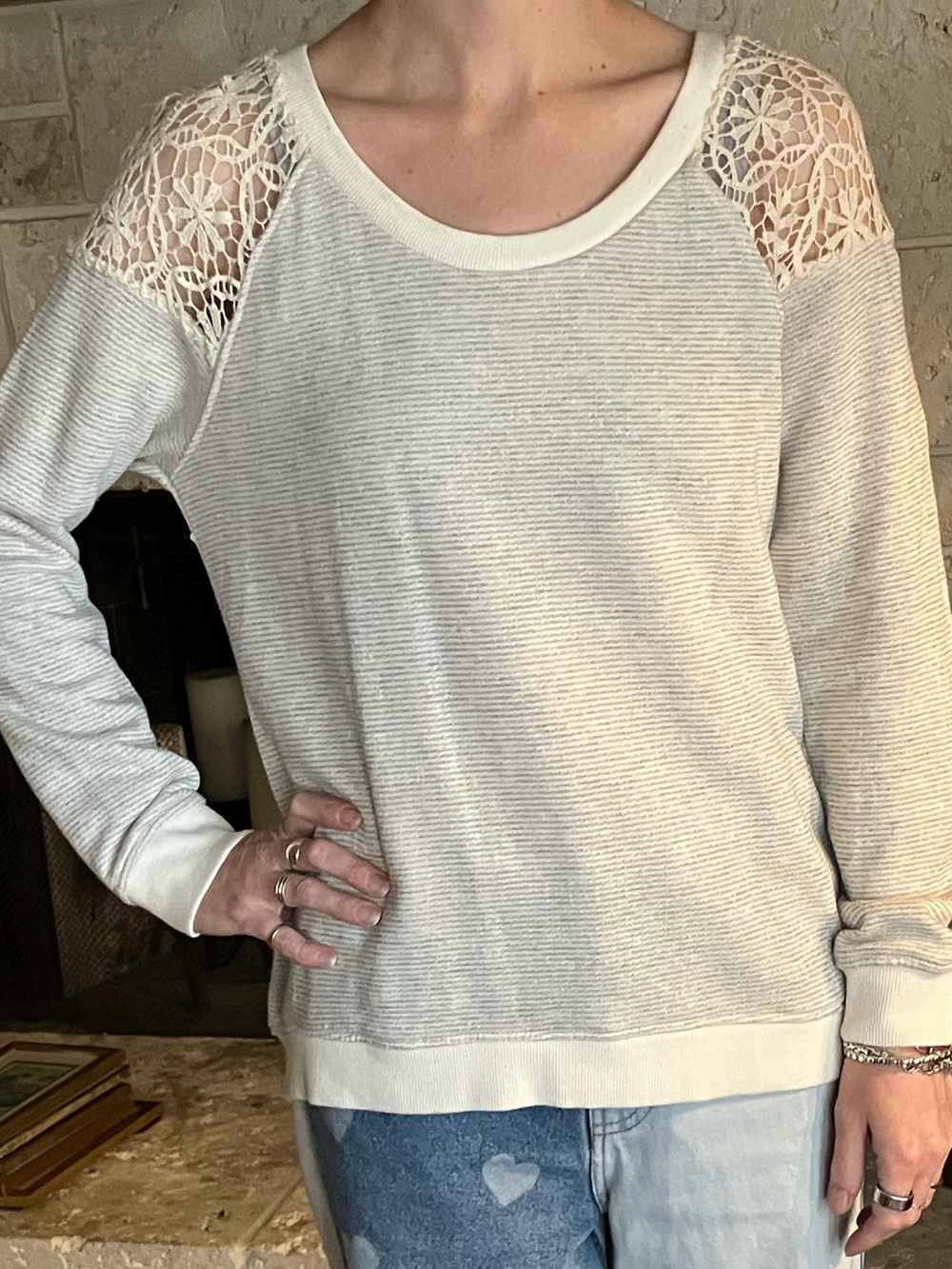 NWOT Women's Cream Lace Shoulder Top
NEVER WORN - Picture 14 of 15